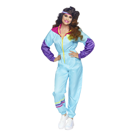 80-luvun Treeniasu Jumpsuit Deluxe Naamiaisasu - X-Large