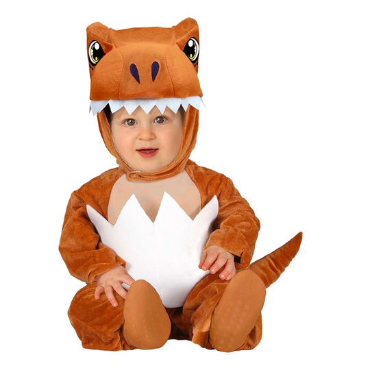 Ruskea T-Rex Vauvan Naamiaisasu - 12-18 kk