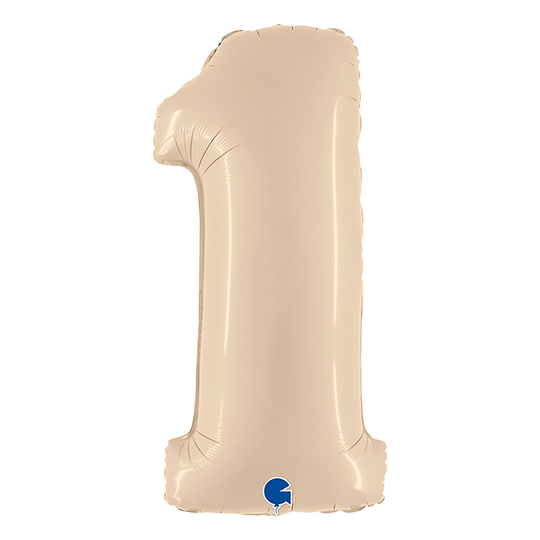 Numeroilmapallo Satin Cream - Numero 1