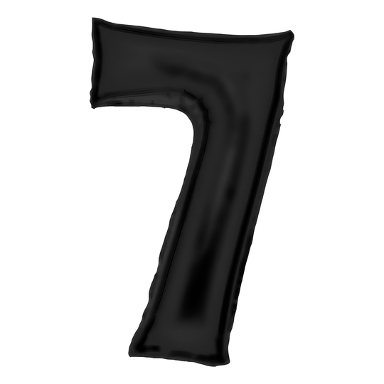 Numeroilmapallo Musta Satiini - Numero 7