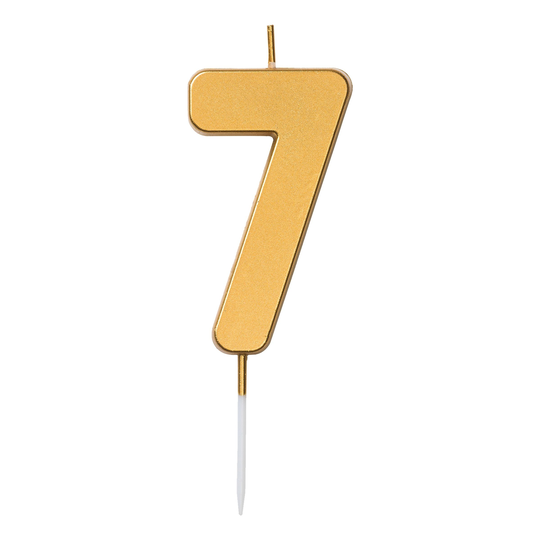 Kakkukynttilä Numero Kulta - Numero 7