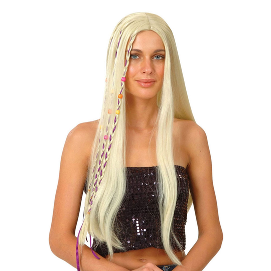 Groovy Hippie Blond Peruukki - One size