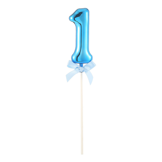 Kakkukoriste Numero Sininen Rusetti - Numero 1