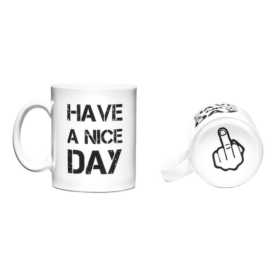 Valkoinen Muki Have a Nice Day