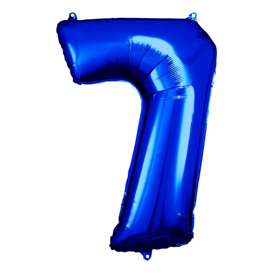 Numeroilmapallot Sininen Metallic - Numero 7