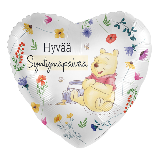 Folioilmapallo Disney Sydämellistä Syntymäpäivää Nalle Puhilta