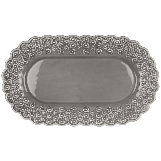 PotteryJo Ditsy-tarjoiluvati ovaali, Soft Grey