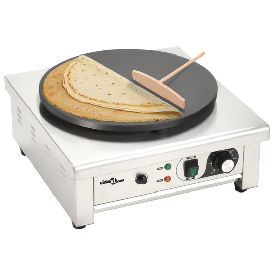 vidaXL Sähkökäyttöinen lettukone vedettävä tarjotin 40 cm 3000 W
