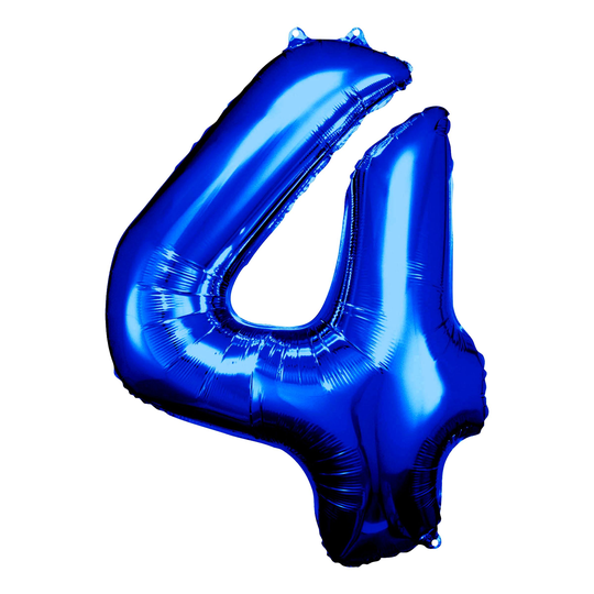 Numeroilmapallot Sininen Metallic - Numero 4