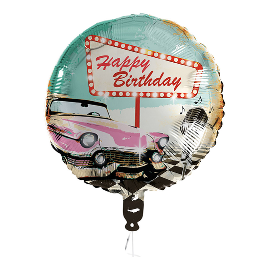 Folioilmapallo Happy Birthday 50's - Kappaleittain