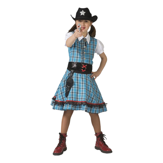 Cowboy Mekko Sininen Lasten Naamiaisasu - Large