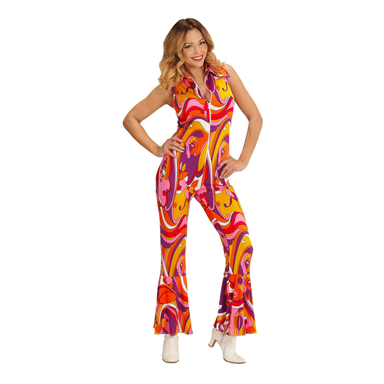 70-luvun tyttö Jumpsuit Naamiaisasu - Medium