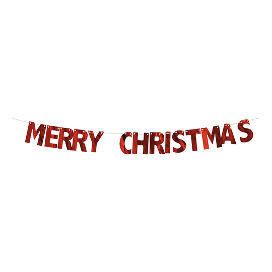 Viirinauha Merry Christmas Punainen