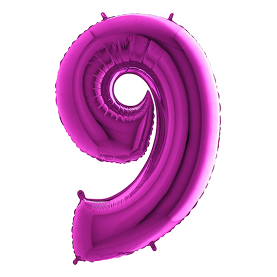 Numeroilmapallo Violetti Metallinen - Numero 9