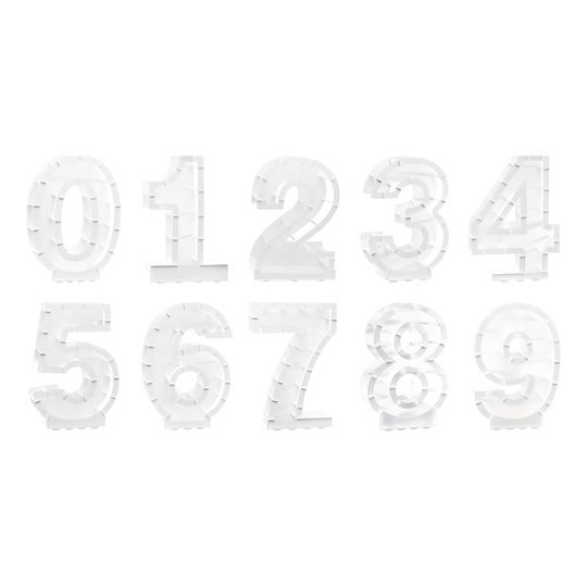 Ilmapallolaatikko Numero Valkoinen - Numero 0