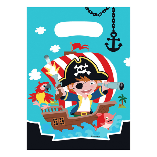 Juhlapussit Merirosvo Jolly Roger - 8-pakkaus