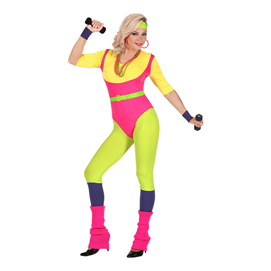 80-luvun Aerobic-ohjaajan Naamiaisasu - Medium