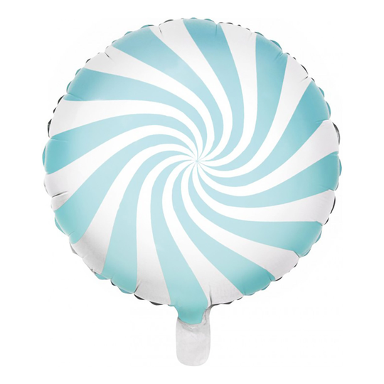 Valkoinen/Vaaleansininen Folioilmapallo Candy - 35 cm