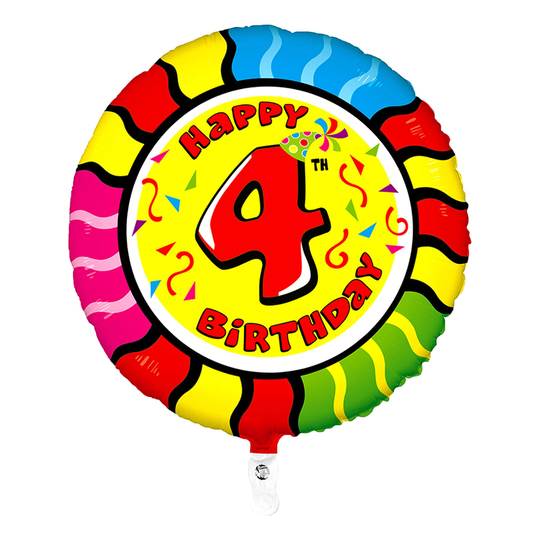 Folioilmapallo Happy Birthday - Numero 4