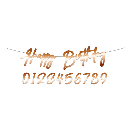 Numeroviirinauha Happy Birthday Kulta