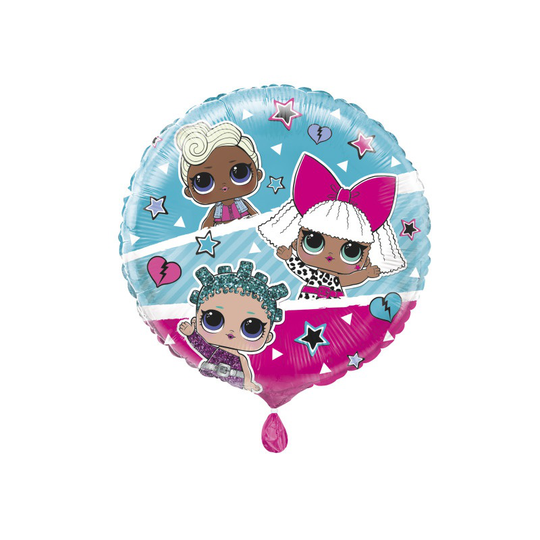 Foliopallo - LOL Surprise, Sininen/pinkki, 45cm