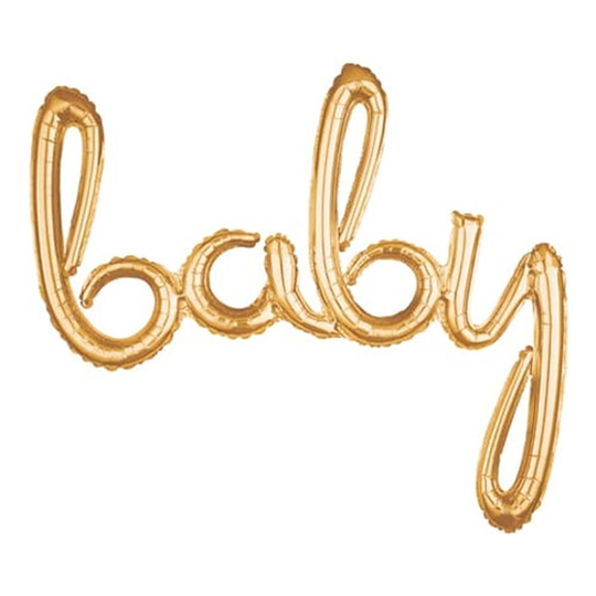 Kirjainilmapallo Baby Kullanvärinen