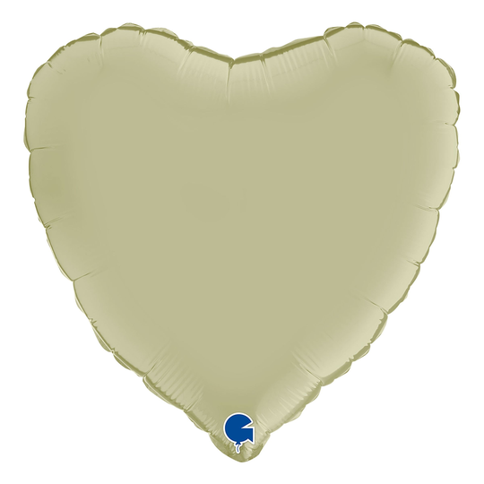 Folioilmapallo Sydän Satin Olive Green