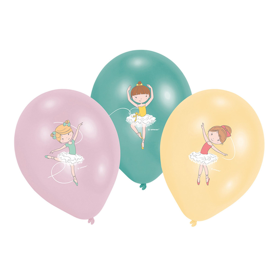 Ilmapallot Tanssiva Ballerina - 6-pakkaus