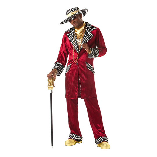Punainen Räppäri Naamiaisasu - Medium