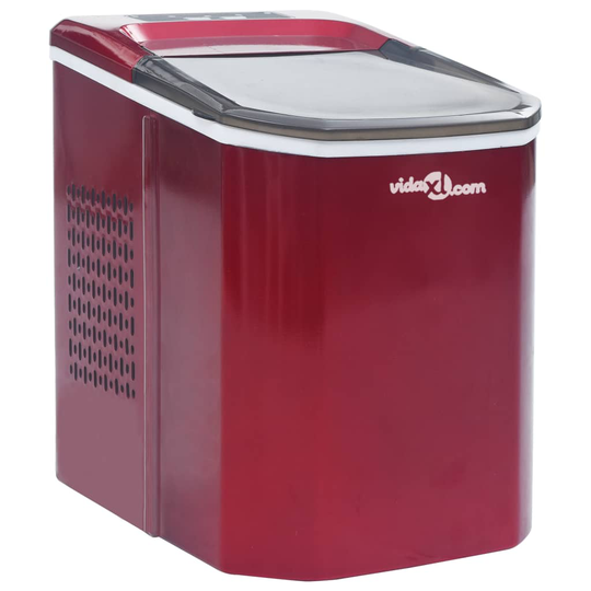vidaXL Jääpalakone punainen 1,4 l 15 kg/24 h