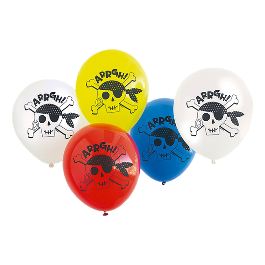 Ilmapallot Merirosvo Jolly Roger - 8-pakkaus