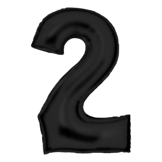 Numeroilmapallo Musta Satiini - Numero 2