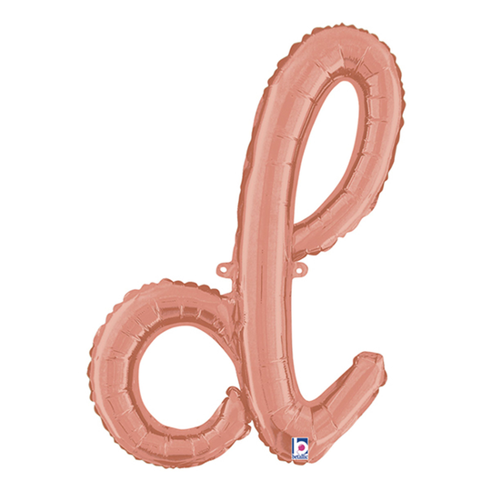 Kirjainilmapallot Script Punakulta - Kirjain D