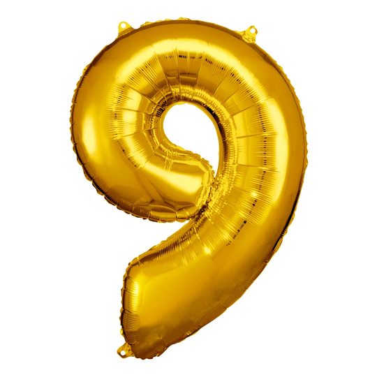 Numeroilmapallo Kulta Metallic - Numero 9