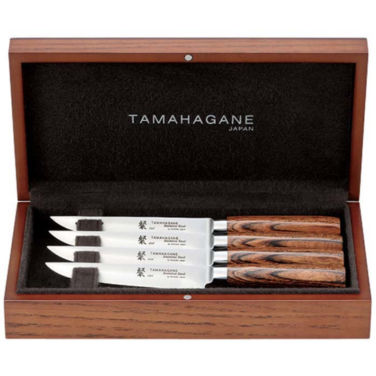 Tamahagane SAN-pihviveitsisetti, 12,5 cm, rasiassa 4 kpl