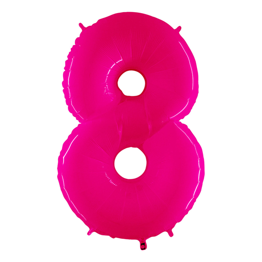 Numeroilmapallo Neon Pinkki - Numero 8