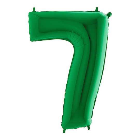 Numeroilmapallo Vihreä Metallic - Numero 7