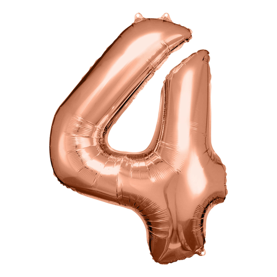 Numeroilmapallo Ruusukulta Metallic - Numero 4