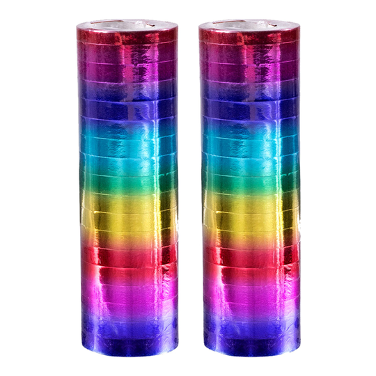Serpentiinit Sateenkaarenvärinen Metallic - 2-pakkaus