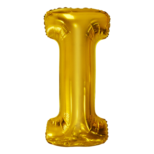 Kirjainilmapallo Kulta Metallic - Kirjain I
