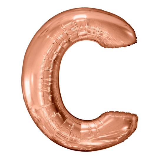 Kirjainilmapallo Ruusukulta Metallic - Kirjain C