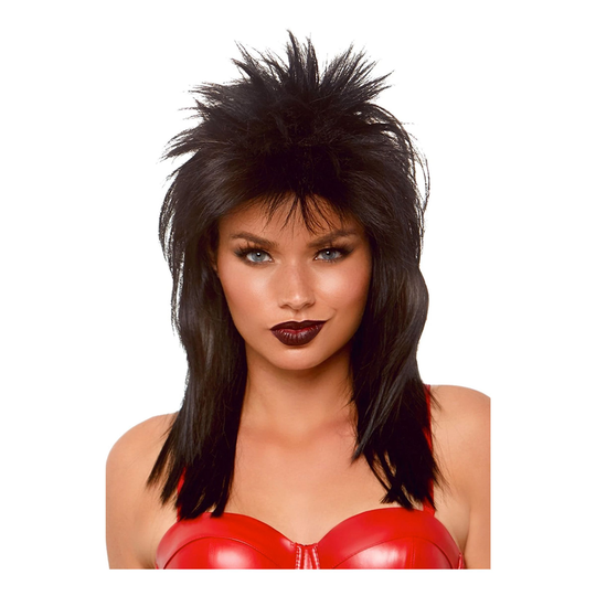 Rock Star Musta Deluxe Peruukki - One size