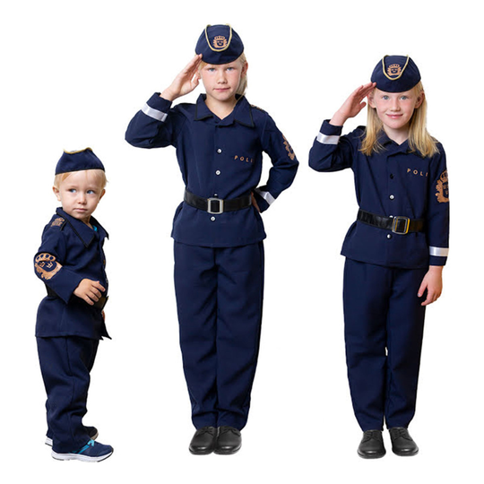 Ruotsalainen Poliisi Lasten Naamiaisasu - Medium