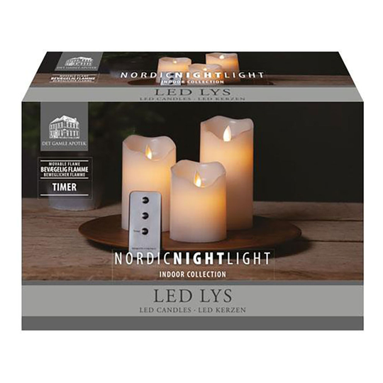 LED Kynttilä - 3-pakkaus