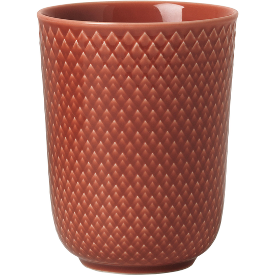 Lyngby Porcelæn Rhombe-muki, 33 cl, terrakotta