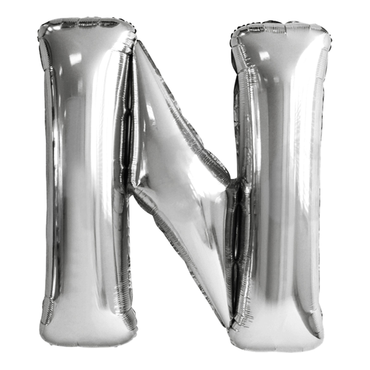 Kirjainilmapallo Hopea Metallic - Kirjain N