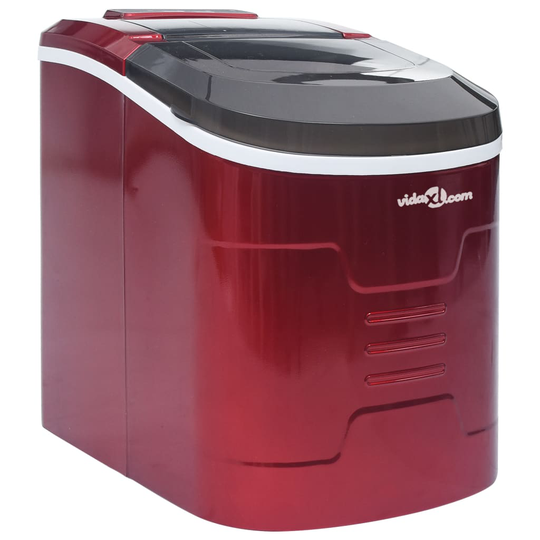vidaXL Jääpalakone punainen 2,4 l 15 kg/24 h