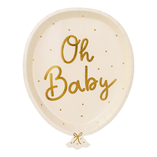 Pahvilautaset Oh Baby Ilmapallo