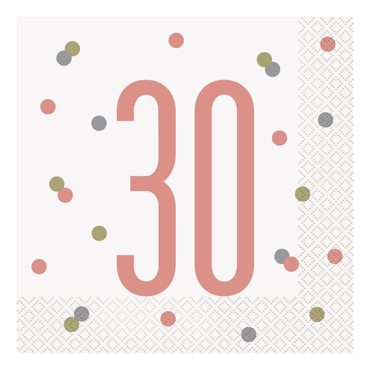 Lautasliinat Numero Valkoinen Pilkuilla - Numero 30