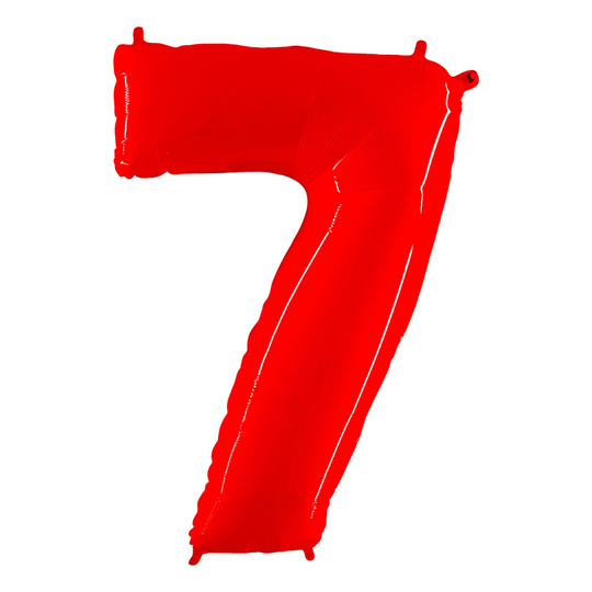 Numeroilmapallo Neon Punainen - Numero 7